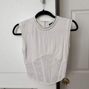 White Fox Boutique White Structured Sleeveless Corset Top
